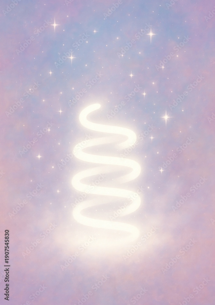 Obraz premium Ethereal spiral amidst stars
