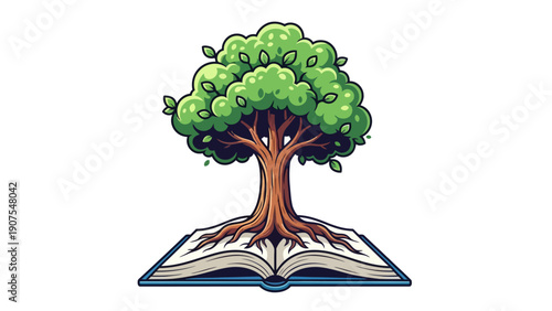 Tree Growing from Book.
