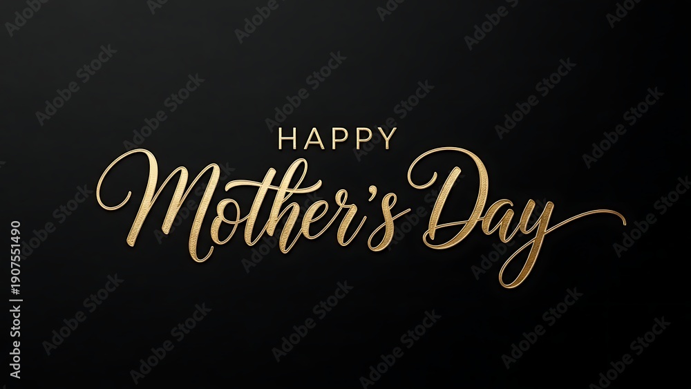 Obraz premium Happy mother's day greeting card with elegant typography and floral design elements for mom celebration