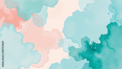 Calming Pastel Watercolor Wash with Gentle Brushstrokes