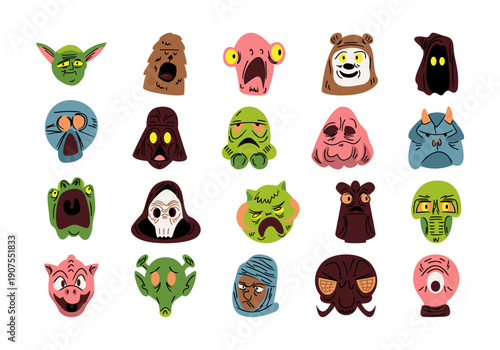 Abstrack Character Head Element