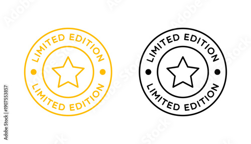 Vector Round Limited Edition Badge Label