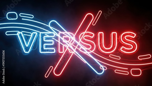 Dynamic duel: An electrifying neon versus concept for competitive scenarios and gaming events