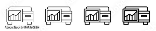 Spectrometer Analysis  Icon Set Different Style Collection