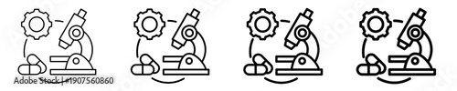 Drug Discovery Process  Icon Set Different Style Collection