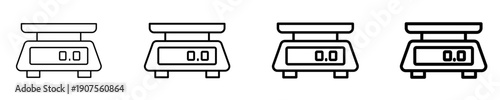 Electronic Weighing Scale  Icon Set Different Style Collection