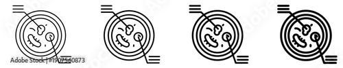 Microbiology Analysis  Icon Set Different Style Collection