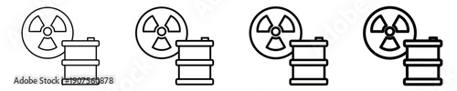 Radioactive Material Handling  Icon Set Different Style Collection