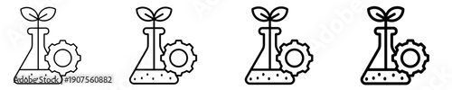 Controlled Environment Lab  Icon Set Different Style Collection