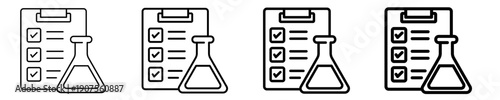 Lab Report Document  Icon Set Different Style Collection