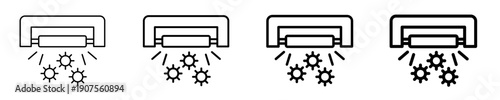 Uv Light Sterilization  Icon Set Different Style Collection