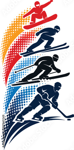 ,snowboarding, curling, hockey, sledding, 