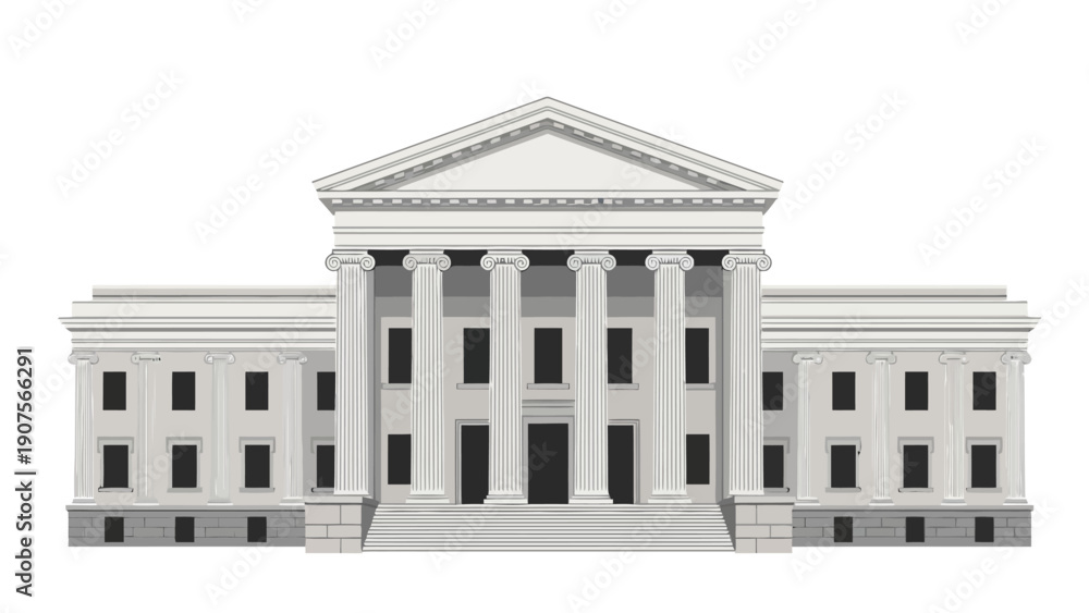 Fototapeta premium Government Building Architecture Model.