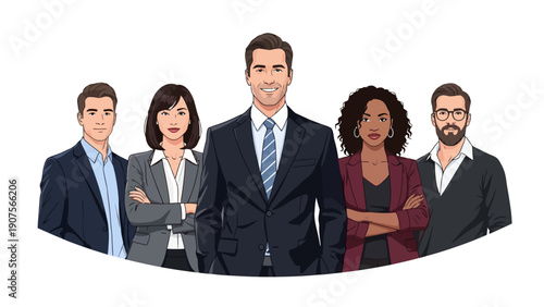 Diverse Business Team Standing.