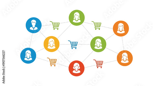 Ecommerce Network Shopping Concept.