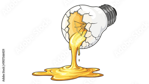 Light Bulb With Gold.