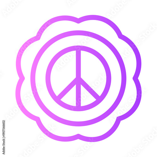 peace gradient icon