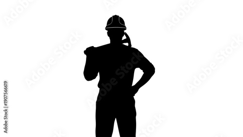 Man Wearing Hard Hat.