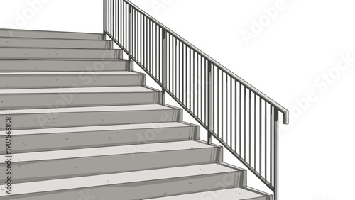 Metal Staircase Railing System.