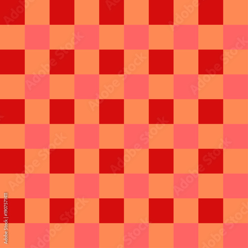 Modern red fashion plaid seamless pattern. Scottish tartan vichy plaid fabric print. Vector illustration for textile printing.