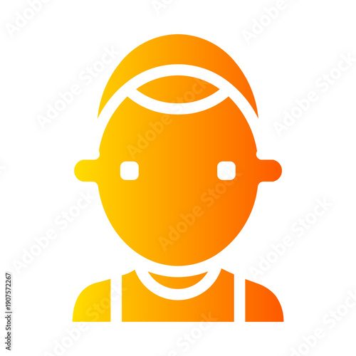 young man gradient icon