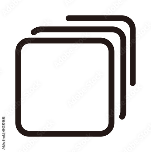 アルバムを表す重なった正方形のアイコン