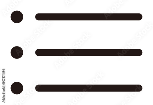 リストを表す3本線のアイコン