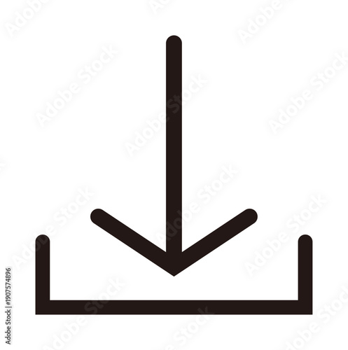 ダウンロードのシンプルアイコン