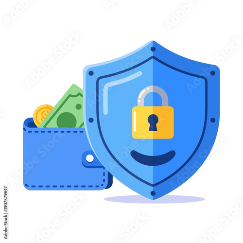 Blue Shield Protecting Wallet Contents.