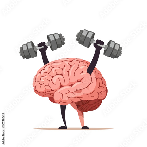 Brain Lifting Dumbbells Mental Strength.