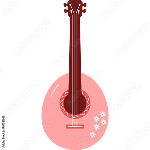 Ukulele Shape Illustration