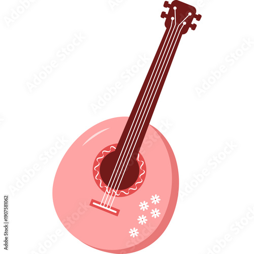 Ukulele Shape Illustration