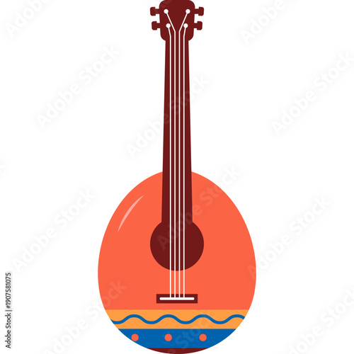 Ukulele Shape Illustration