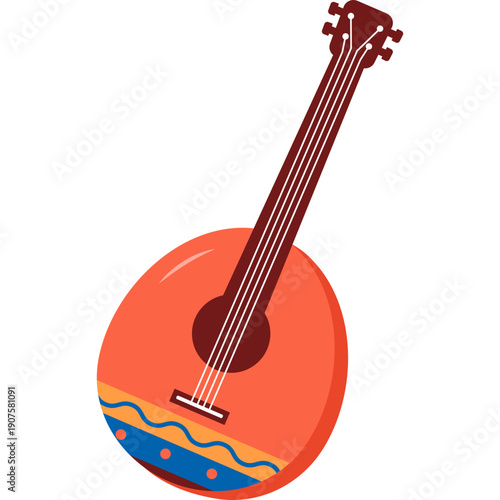 Ukulele Shape Illustration