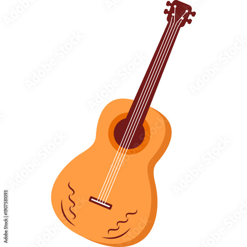 Ukulele Shape Illustration
