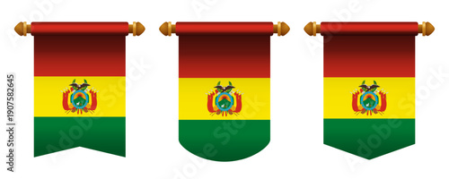 bolivia banner flag graphic design template