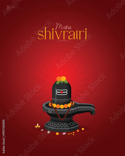 Maha Shivratri Festival Illustration Social Media Post