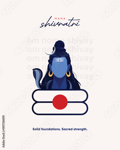 Maha Shivratri Festival Illustration Social Media Post