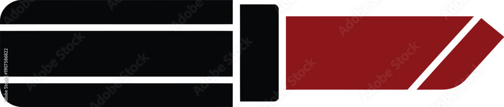 Obraz premium Burgundy Red Lipstick Vector Icon Isolated on White Background for Beauty Fashion Cosmetics Makeup Product Design Branding Marketing Professional Salon Glamour Style Graphic Element