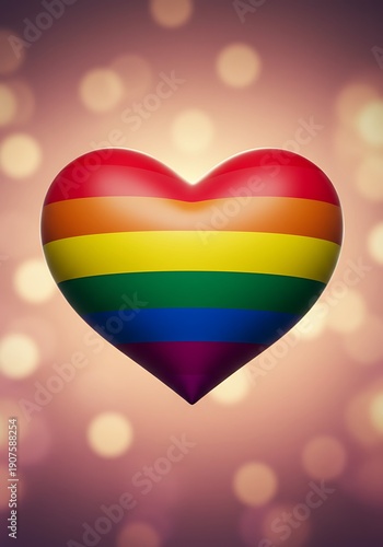 Rainbow Heart's Glow