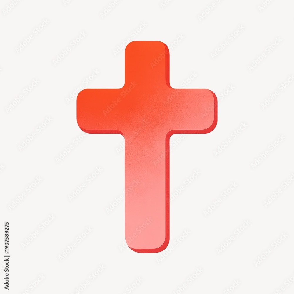 Obraz premium Red cross symbol isolated.