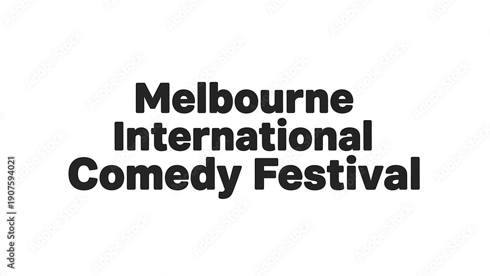 Obraz premium Melbourne International Comedy Festival logo on white background