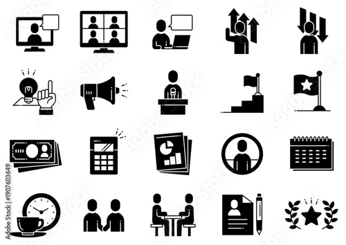 ビジネス・ヒューマンアイコン02　Business Human Icons