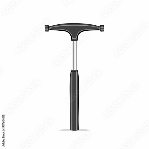 Vector illustration of a tuning hammer for musical instruments detailed view