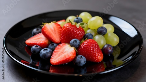 FruitPlatterOnBlackPlate