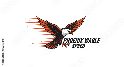 Phoenix Wagle Speed Eagle Logo Design.