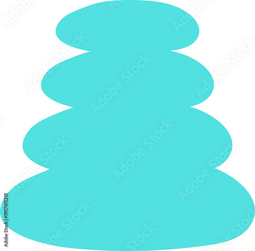 Stacked Zen Stones, Cute Lineless Artisanal Decorative