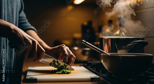 Wallpaper Mural Cooking Hobby Personal Culinary Practice Captured With Moody Lighting and Thoughtful Realistic Lifestyle Mood Torontodigital.ca