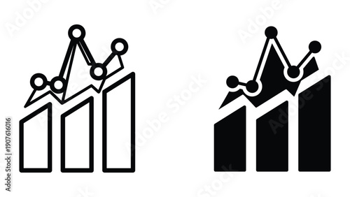 Graphical representation of data trends and statistics