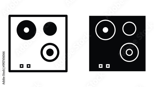 Speaker icon design in black and white